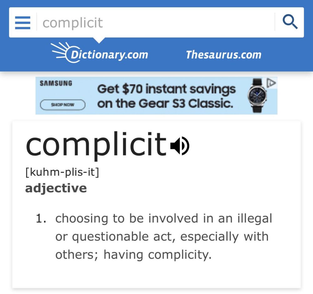 Dictionary Chooses Complicit As Its Word Of The Year