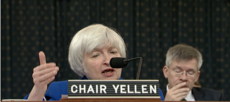 Federal Reserve Chair Janet Yellen speaks in Congress on November 29th, 2017.