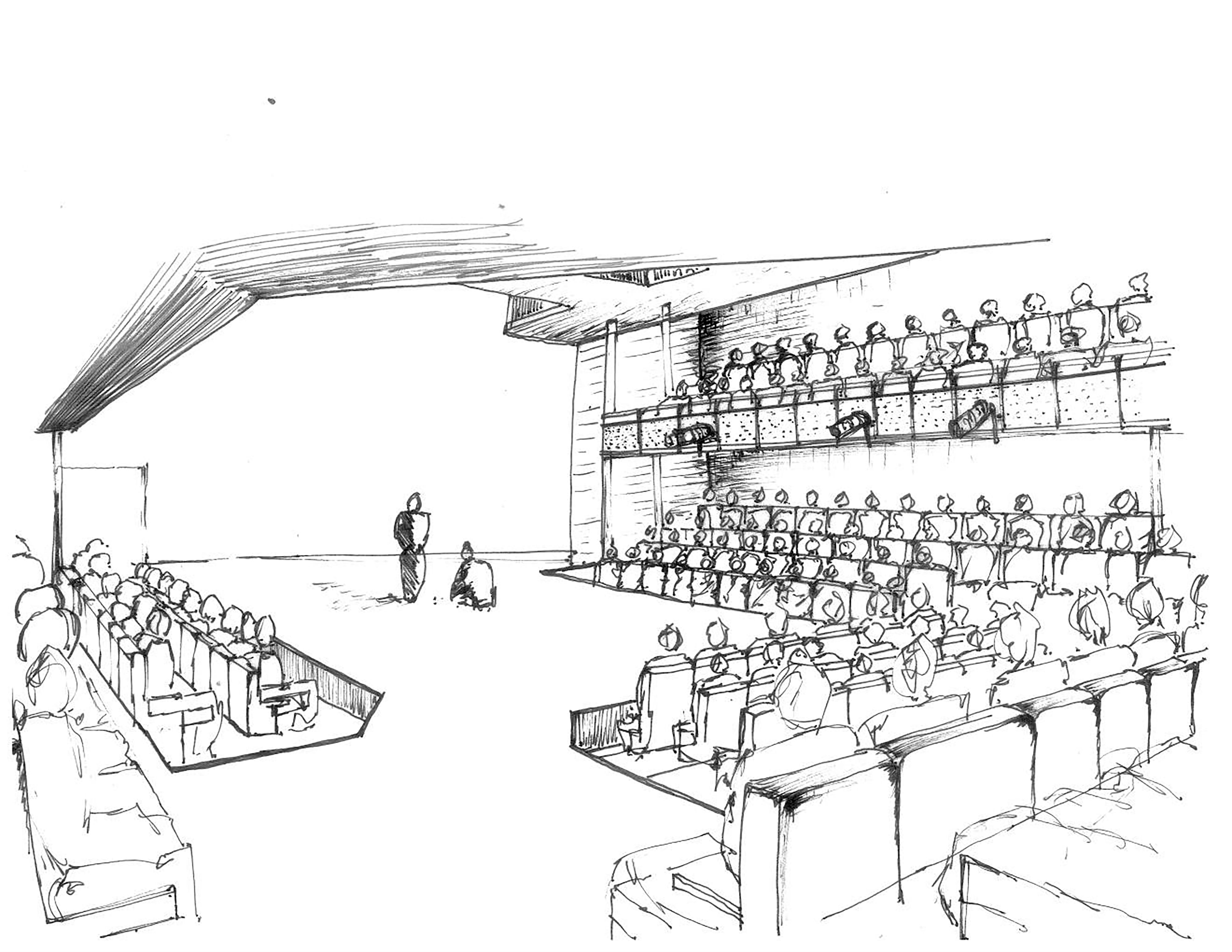 theatre stage drawing