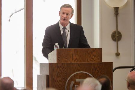 William McRaven, chancellor of the University of Texas System, at the Intelligence Studies Project at The University of Texas at Austin on March 23, 2017.