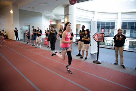 This photo shows one of the tests conducted in Houston during the 2016 edition of the event to discover potential athletes who can become members of the USA Paralympic Team.