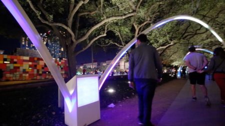 Hello Trees!, an interactive installation at downtown's Discovery Green