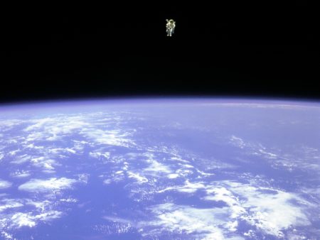 On Feb. 12, 1984, Bruce McCandless ventured away unrestrained from the safety of his spaceship, which no previous astronaut had done. He could do it because of a brand-new, jet-powered backpack.