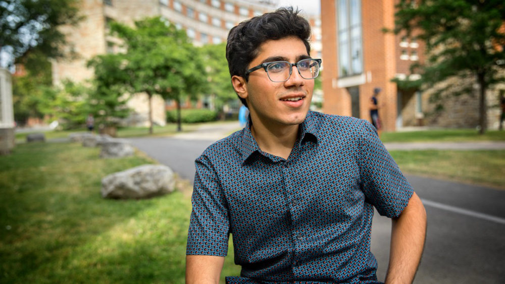 Abu Qader, 18, came to the U.S. from Afghanistan as a baby. Now a freshman at Cornell University, he has founded a medical technology company with the goal of improving diagnosis of breast cancer in poor countries.