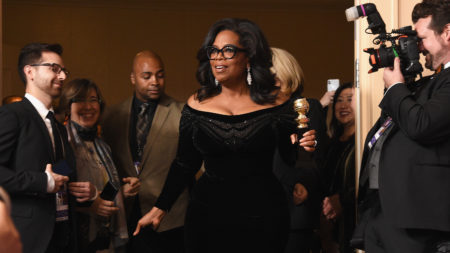 Oprah Winfrey, recipient of the Cecil B. DeMille Award, gave a rousing Golden Globes speech that spurred talk of a 2020 presidential run.