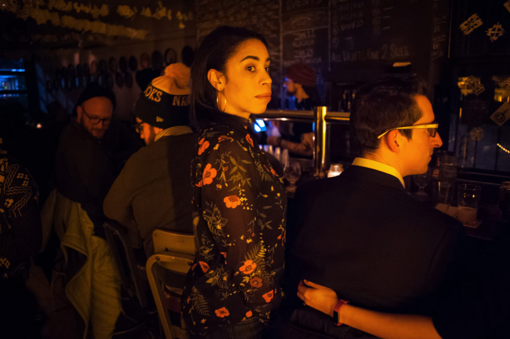 Curtis revisits Covenhoven, a bar in Brooklyn, where, during on a date in 2016, she said a man told her that his family would never approve of her because she is black.
