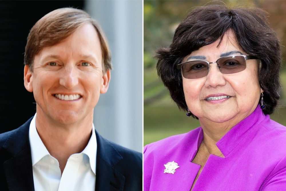 Democratic candidates for governor Andrew White and Lupe Valdez. 

