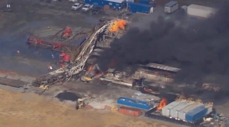 Several workers missing after massive oil well explosion in Oklahoma.