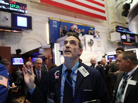 The Dow Jones industrial average's record 1,175-point single-day plunge Monday made for a volatile day of trading on the New York Stock Exchange.