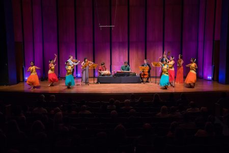 Concert with strings, Indian classical artists, and Indian dancers