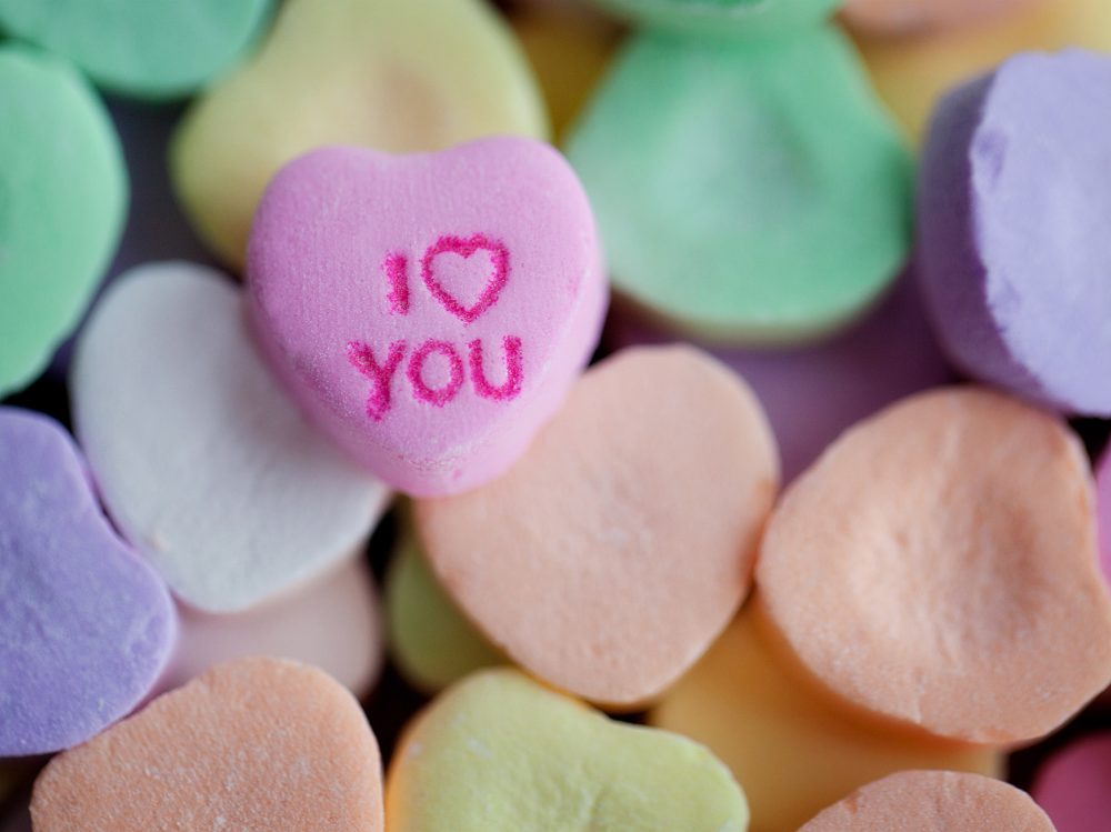 If "I Love You" candy hearts aren't imaginative enough, you can always consider "Stank Love" or "Sweat Poo."
