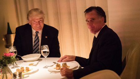 President-elect Trump and Mitt Romney dine at Jean Georges restaurant in November in New York, as Trump considered Romney for secretary of state.
