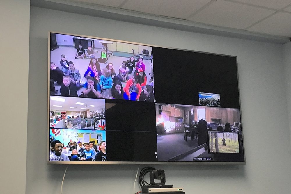 Classrooms watching a webcast