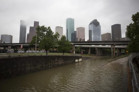 Houston in August 2017 days after Hurricane Harvey hit.