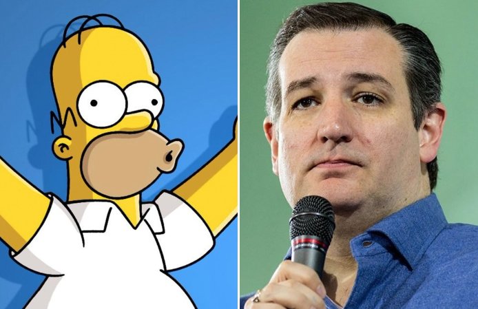 “I think the Democrats are the party of Lisa Simpson, and Republicans are happily the party of Homer and Bart and Maggie and Marge,” the Texas Republican, Ted Cruz, said.  