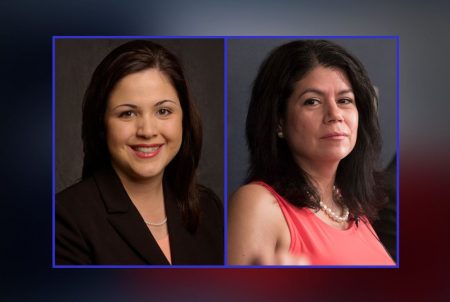 Houston Democratic state Reps. Ana Hernandez (left) and Carol Alvarado (right).