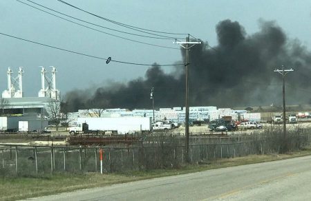 Workers injured in liquid chemical plant explosion in Texas.
