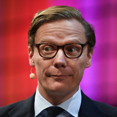Cambridge Analytica's CEO Alexander Nix gives an interview during the 2017 Web Summit in Lisbon on Nov. 9.