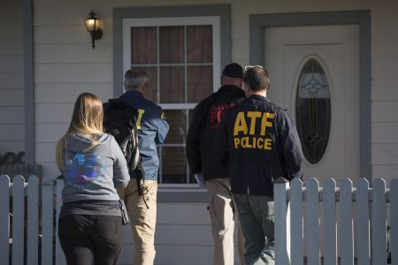 Law enforcement officials enter the Pflugerville home of Danene and William Patrick Conditt, the parents of Mark Anthony Conditt. Mark Anthony Conditt, a suspect in the Austin serial bombings, died as police surrounded his car.