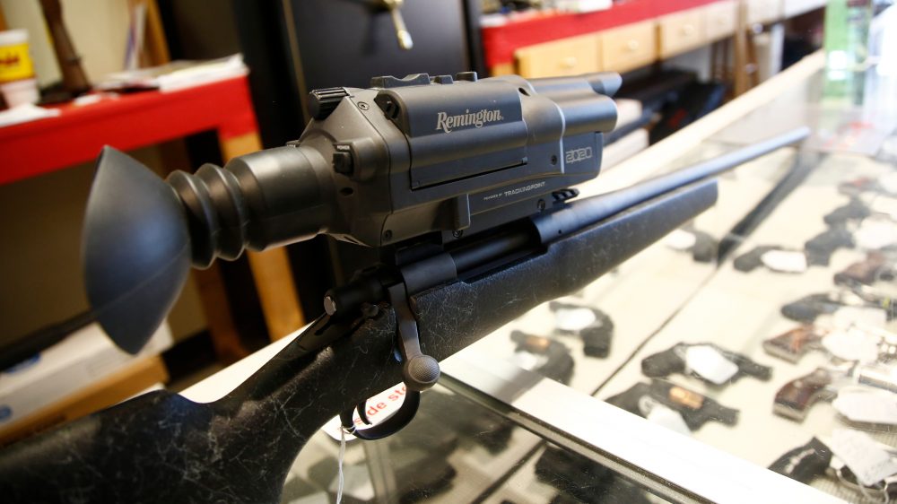 Remington's 2020 line, seen here at a gun shop in Kernersville, N.C., offered a state-of-the art scope that automated range finding and aided in targeting. But the line, which had a hefty price tag and issues with the optic system, didn't sell well.
