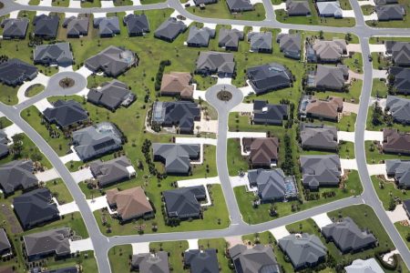 An aerial view of The Villages retirement community in Central Florida. The Villages has been the fastest growing metro area in the nation.