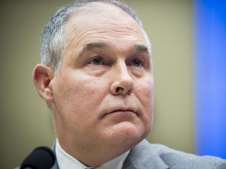 Environmental Protection Agency Administrator Scott Pruitt testifies before the House Energy and Commerce Committee about the mission of the EPA on December 7, 2017, in Washington, D.C.