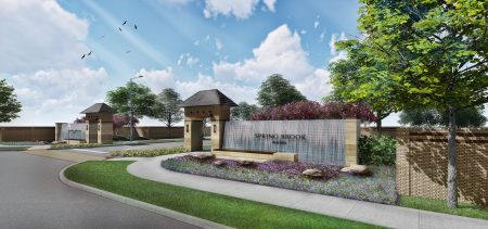 This is a rendering of the future entrance to the Spring Brook Village subdivision, which will be built in the Spring Branch area.