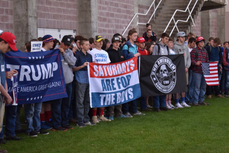 High school students in Columbia Falls, Mont., walked out of class to show their support of the Second Amendment on Wednesday.