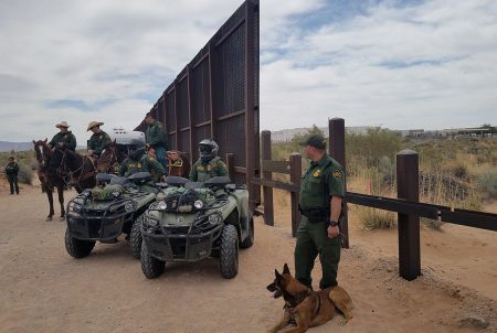 Border Patrol agents in New Mexico on April 9, 2018.