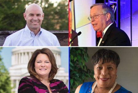 In the race for Congressional District 6, currently held by outgoing U.S. Rep. Joe Barton, R-Ennis, both the Republican and Democratic primary races went to a runoff. Top, left to right: Republicans J.K. "Jake" Ellzey and Ron Wright; bottom row, left to right: Democrats Jana Lynne Sanchez and Ruby Faye Woolridge.