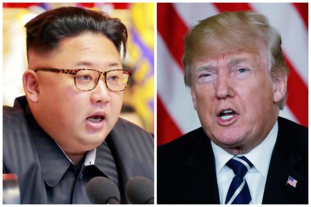 FILE PHOTO: A combination photo shows North Korean leader Kim Jong Un (L) in Pyongyang, North Korea and U.S. President Donald Trump (R), in Palm Beach, Florida, U.S., respectively from Reuters files.