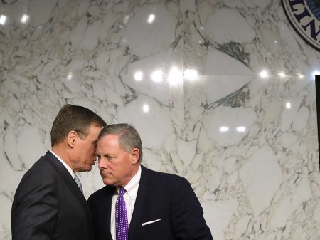 The Senate intelligence committee, led by chairman Richard Burr (right) and vice chairman Mark Warner, endorsed with their colleagues the findings of the U.S. intelligence community.