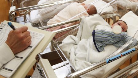 newborn babies in a hospital