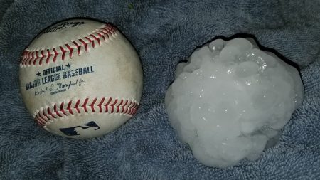 Baseball sized hail in the Dallas Fort-Worth area