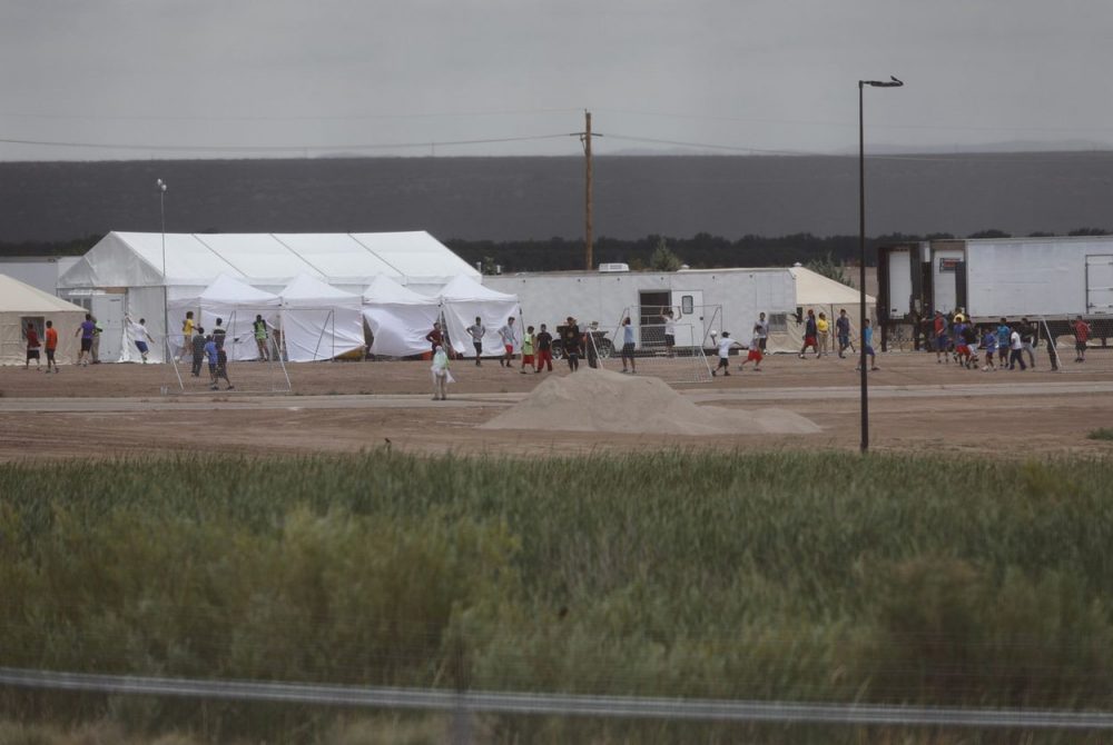 The tent city at Tornillo Port of Entry near El Paso on June 16, 2018. The facility was created to house immigrant children who were separated from their parents when they crossed the border.  