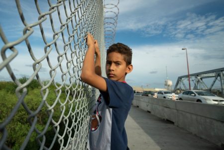 Javier Alejandro Vindel-Rodriguez on the Brownsville Express International Bridge, where U.S. Customs and Border Patrol agents deterred asylum seekers like his family from crossing the border.