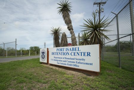 The main entrance to the Port Isabel Detention Center on Sunday, June 24, 2018. Port Isabel is about 20 miles northwest of Brownsville.