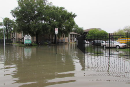 Flooding on Fleming Drive in northeast Houston in October 2015