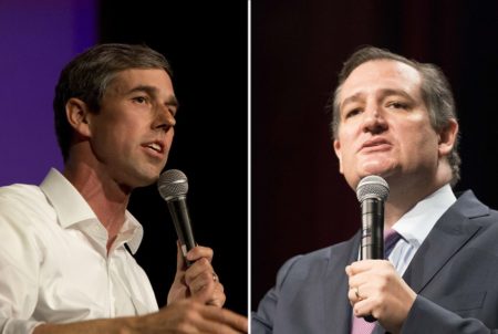 U.S. Rep. Beto O'Rourke, D-El Paso (left), is challenging Republican incumbent U.S. Sen. Ted Cruz.