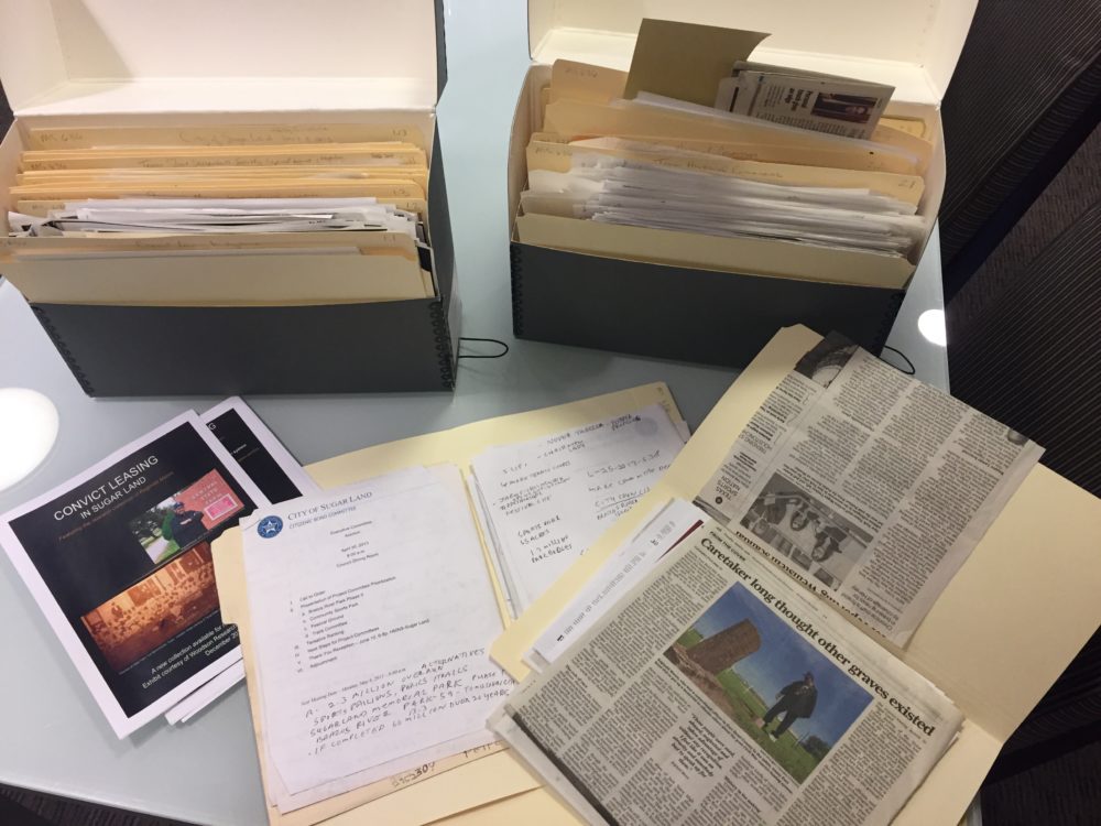 Since 2015, Rice University archivists have been collecting and cataloging Reginald Moore's work to preserve the history of convict leasing in Sugar Land.