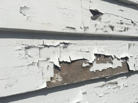 Lead poisoning can happen when young children eat chipped-off pieces of lead paint.