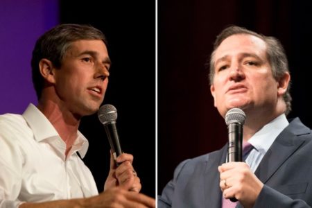 U.S. Rep. Beto O'Rourke, D-El Paso (left), is challenging Republican incumbent U.S. Sen. Ted Cruz.