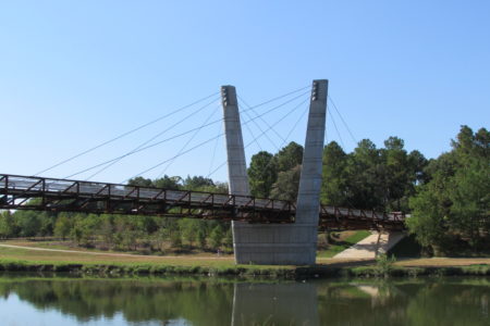 Cable supports on Mason Park Bridge