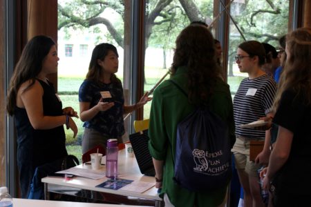 Rice University junior Meredith McCain joins Houston students in discussions about voting and policies. McCain helped organize the inaugural Houston Youth Voters Conference.