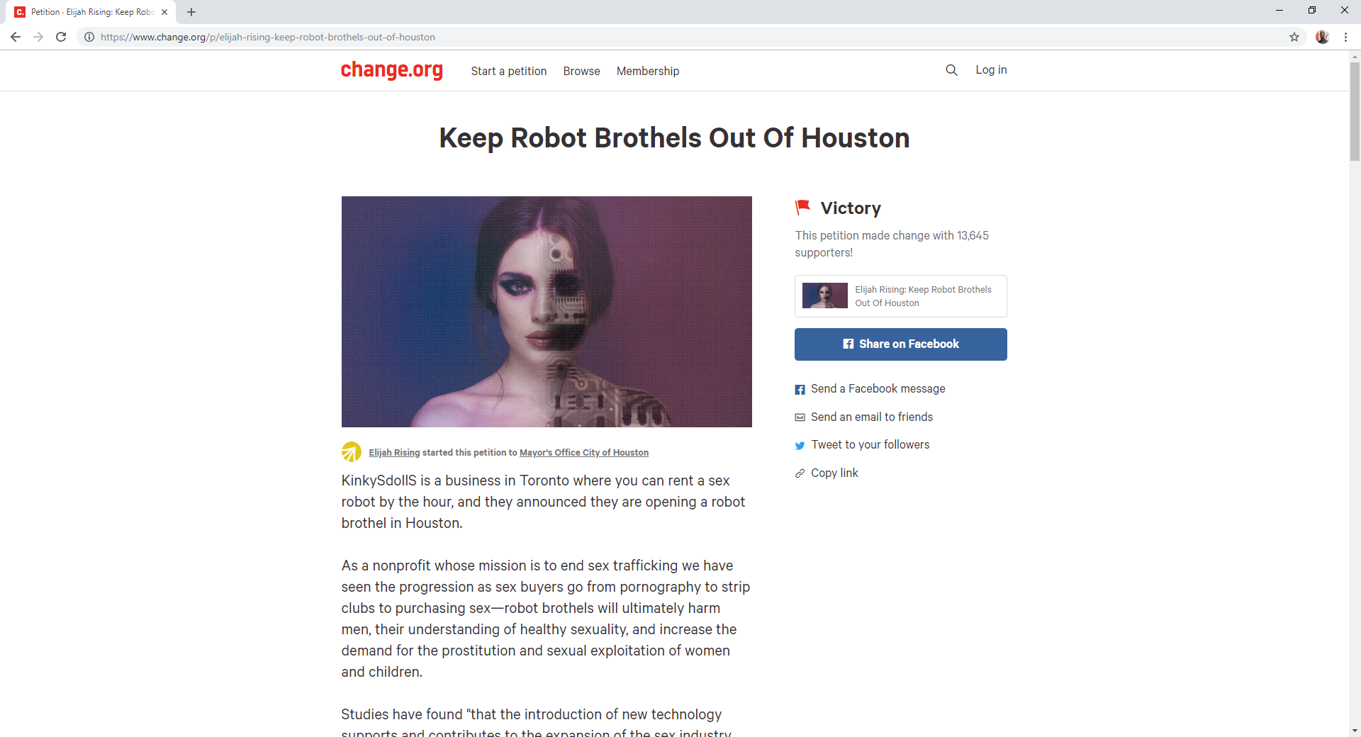 Is This The End for A Sex Robot Brothel in Houston? picture