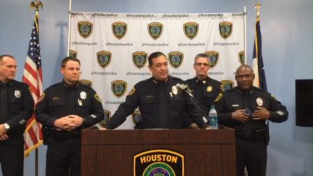 Houston Police Chief Art Acevedo updates reporters on the agent-involved shooting death of Ulises Valladares.