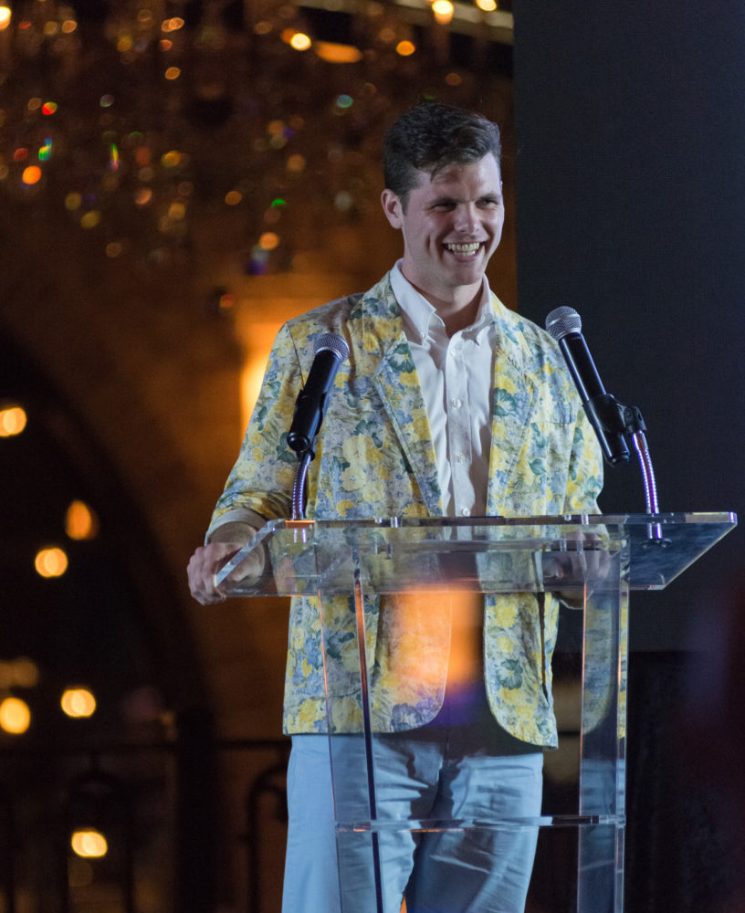 Jackson Neal gives a speech at the WITS Gala on November 7, 2018, where he was named Houston's fourth Youth Poet Laureate.