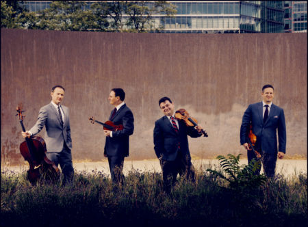 Publicity photo of Jersualem Quartet outdoors