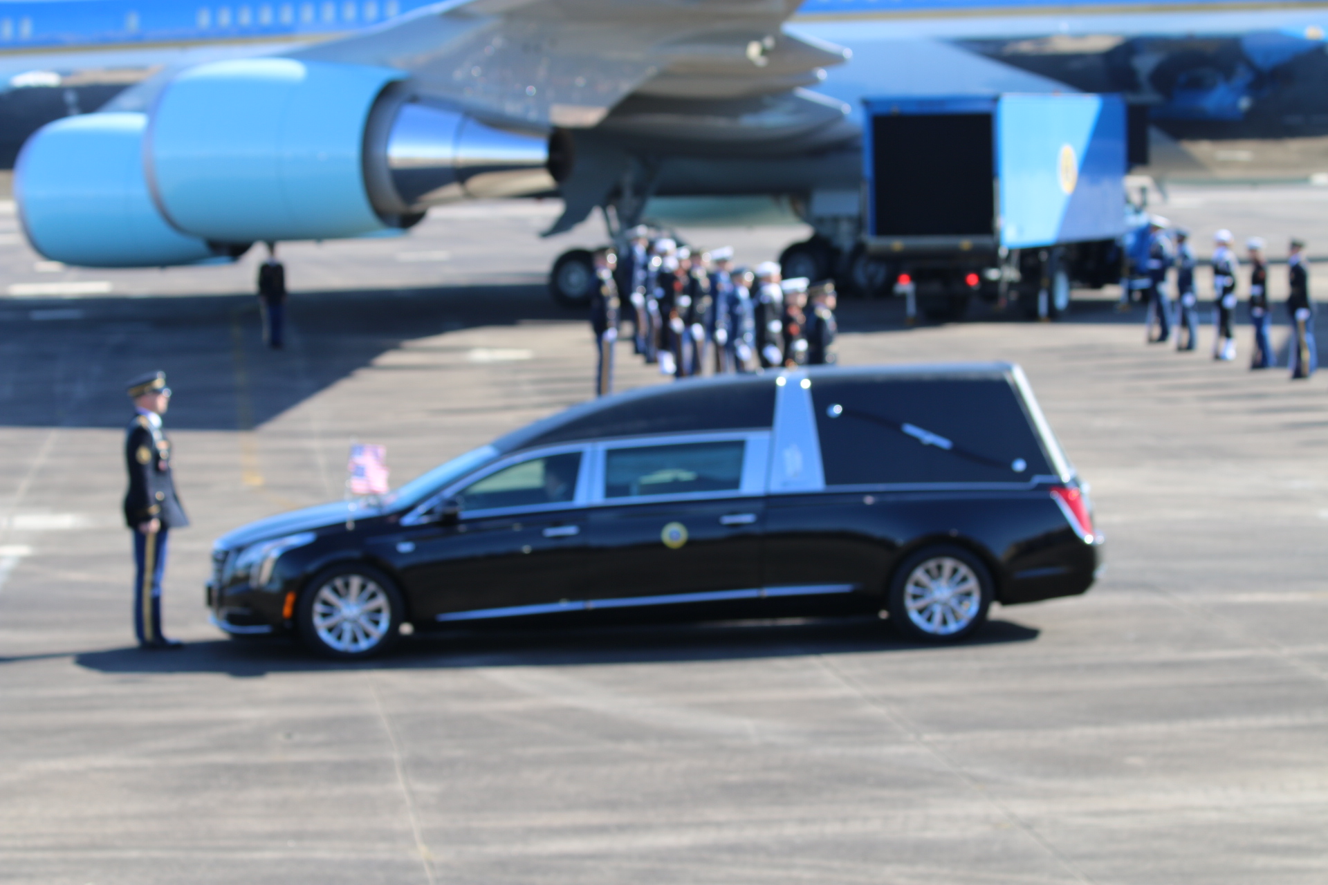 President George H.W. Bush s Remains Flown From Houston To