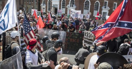 Charlottesville, VA. United States. Riots in Charlottesville between Alt-Right demonstrators and counterprotesters (photo Edu Bayer)